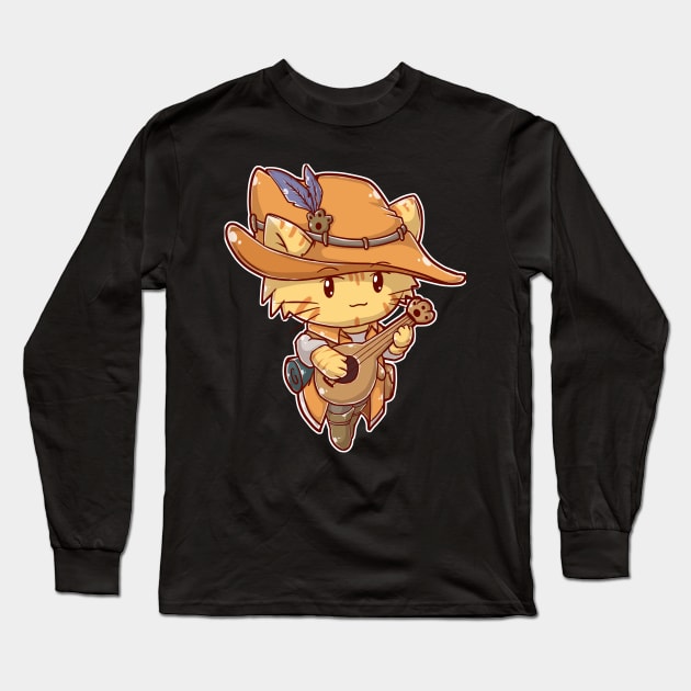 Bard Cat Long Sleeve T-Shirt by MimicGaming